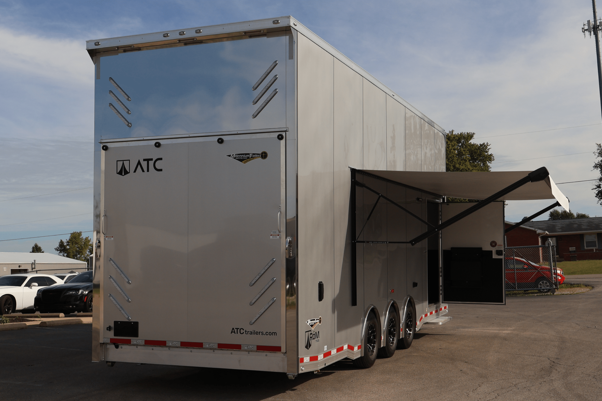 2027 28ft ATC ROM 750S Aluminum Stacker Car Trailer | 18ft Lift | Trailer Tails LLC - Image 8