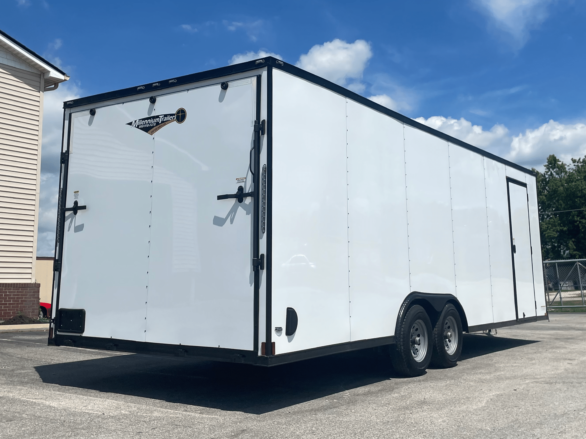 2026 24ft Econo-Max Enclosed Car Trailer | Blackout Trim & Aluminum Wheels | Trailer Tails LLC - Image 7