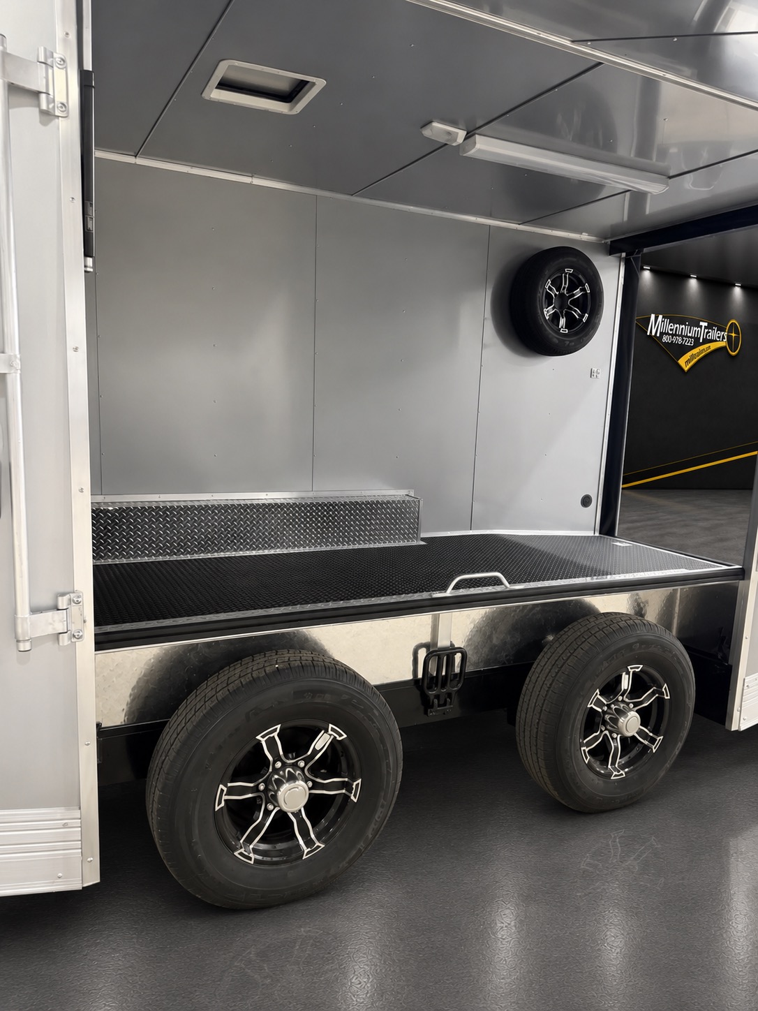 2027 24ft Sportsman Enclosed Car Trailer | Escape Door & Aluminum Wheels | Trailer Tails LLC - Image 3
