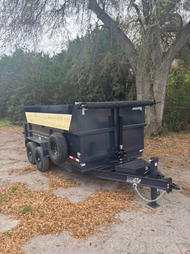 New 2026 AMP 7 x 14 Buildable Side Dump Trailer 14,000 lb GVWR at Trailer Tails LLC