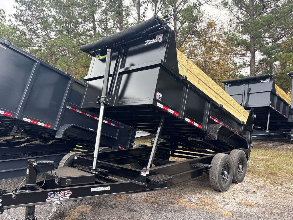 New 2026 AMP 7 x 14 Buildable Side Dump Trailer 14,000 lb GVWR at Trailer Tails LLC