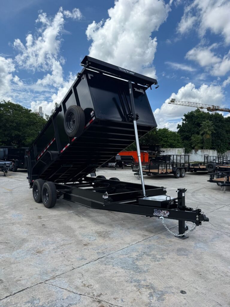 New 2027 AMP 7 x 16 High Side Dump Trailer 16,000 lb GVWR at Trailer Tails LLC