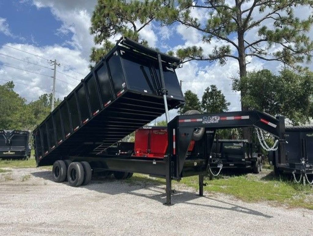 New 2026 AMP 8 x 20 Gooseneck High Side Dump Trailer 24,900 lb GVWR at Trailer Tails LLC