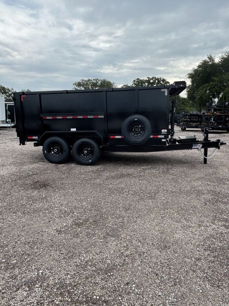 New 2026 AMP 7 x 14 High Side Dump Trailer 14,000 lb GVWR at Trailer Tails LLC