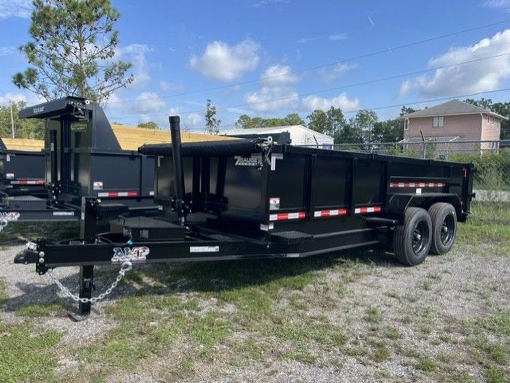 New 2025 AMP 7 x 16 Low Side Dump Trailer 16,000 lb GVWR at Trailer Tails LLC