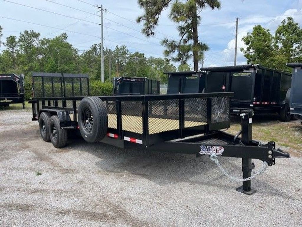 New 2026 AMP 7 x 20 2' Mesh Landscape Utility Trailer 14,000 lb GVWR at Trailer Tails LLC