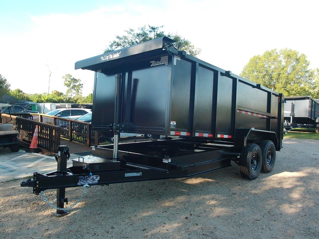 New 2026 AMP 7 x 16 High Side Dump Trailer 14,000 lb GVWR at Trailer Tails LLC
