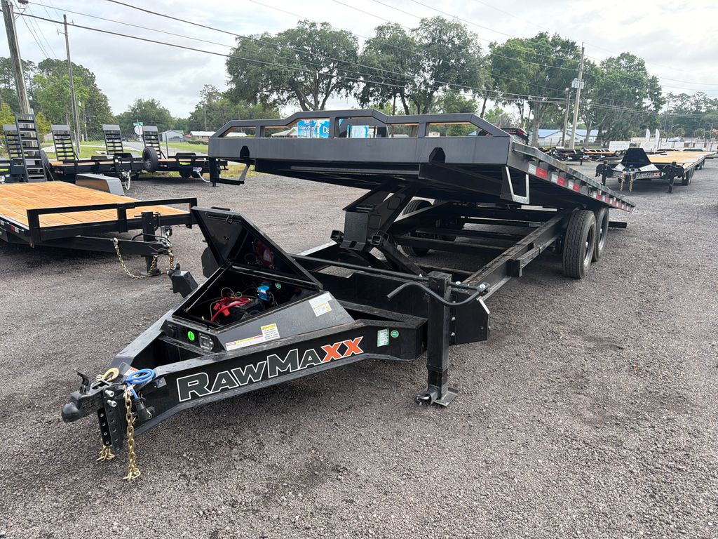New 2026 Rawmaxx 8.5 x 24 Flatbed Tilt Trailer 14,000 lb GVWR at Trailer Tails LLC