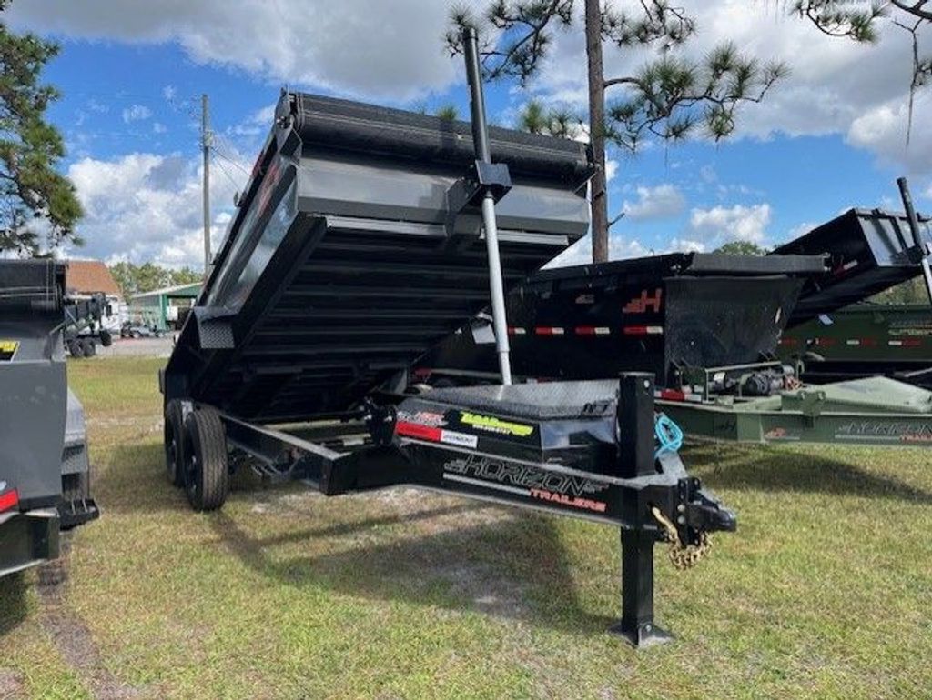 New 2026 Horizon 7 x 14 Low Side Dump Trailer 14,000 lb GVWR at Trailer Tails LLC