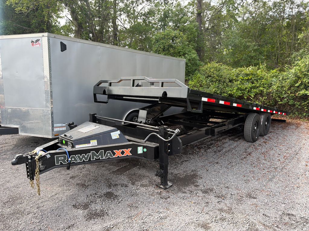 New 2026 Rawmaxx 8.5 x 24 Flatbed Tilt Trailer 14,000 lb GVWR at Trailer Tails LLC