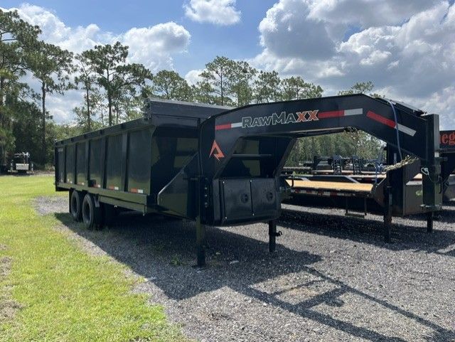New 2027 Rawmaxx 8 x 20 Gooseneck High Side Dump Trailer 20,000 lb GVWR at Trailer Tails LLC