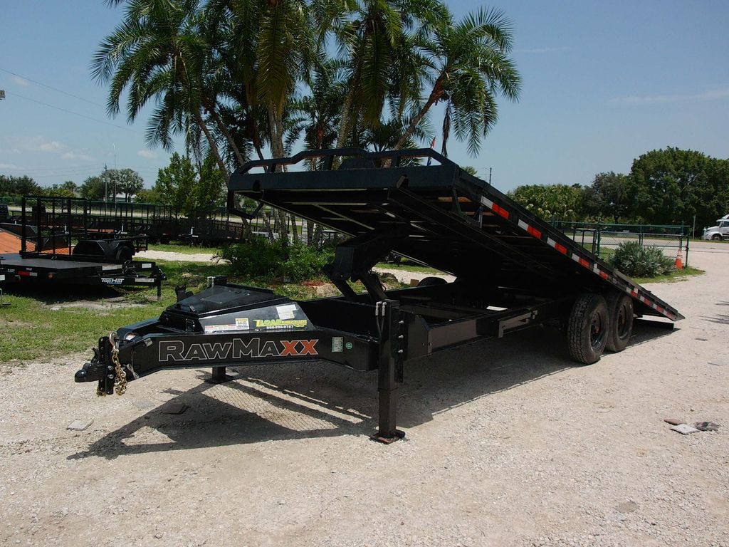 New 2026 Rawmaxx 8.5 x 24 Flatbed Power Tilt Trailer 16,000 lb GVWR at Trailer Tails LLC