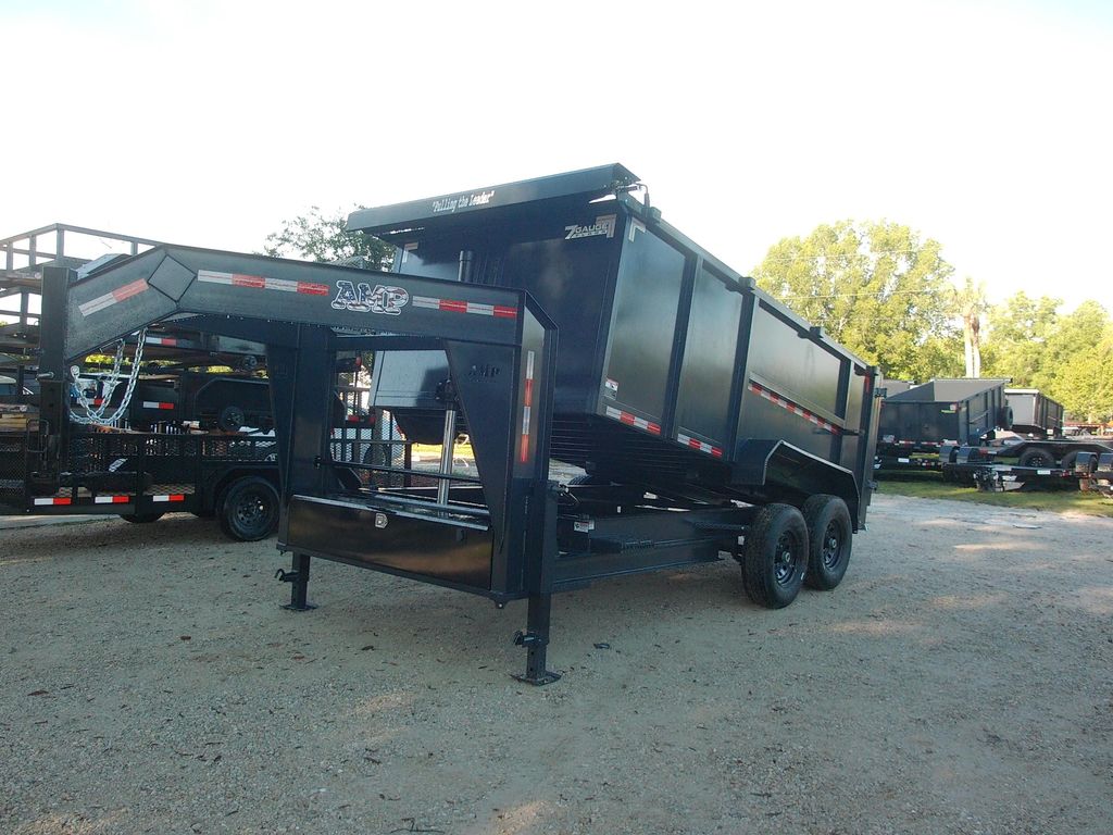 New 2026 AMP 7 x 14 Gooseneck High Side Dump Trailer 14,000 lb GVWR at Trailer Tails LLC