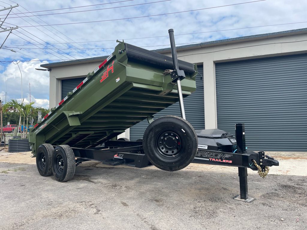 New 2026 Horizon 7 x 14 Low Side Dump Trailer 14k GVWR at Trailer Tails LLC