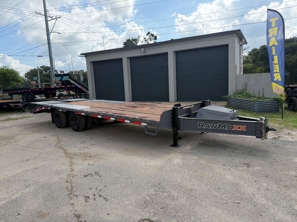 New 2026 Rawmaxx 8.5 x 25 Pintle Flatbed Trailer 20,000 lb GVWR at Trailer Tails LLC