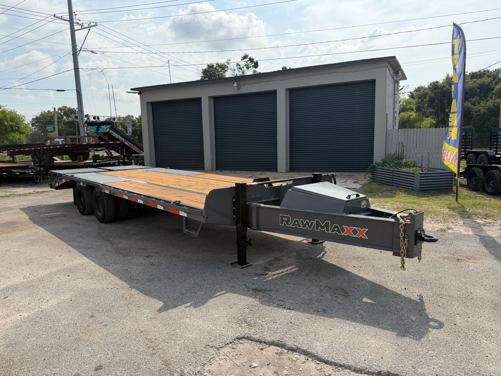 New 2026 Rawmaxx 8.5 x 25 Pintle Flatbed Trailer 20,000 lb GVWR at Trailer Tails LLC