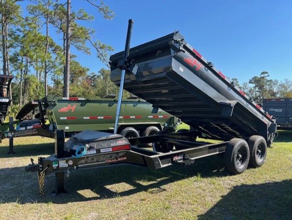 New 2026 Horizon 7 x 14 Low Side Dump Trailer 14,000 lb GVWR at Trailer Tails LLC